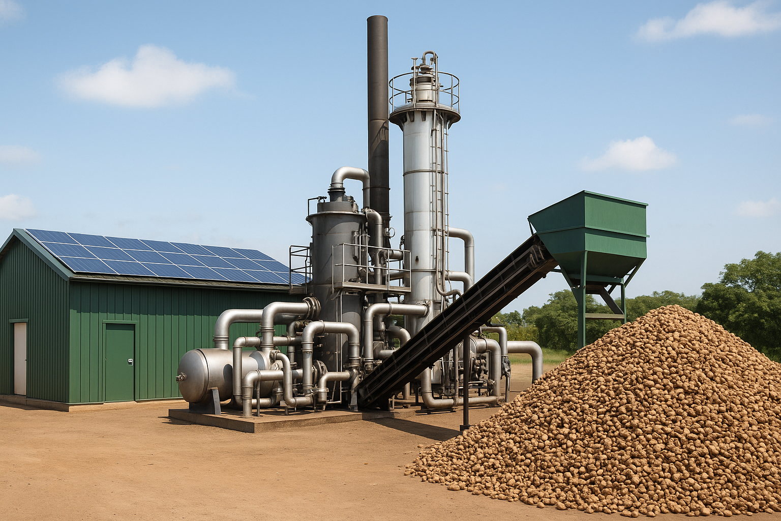 Unité de valorisation énergétique à partir de coques d’anacarde